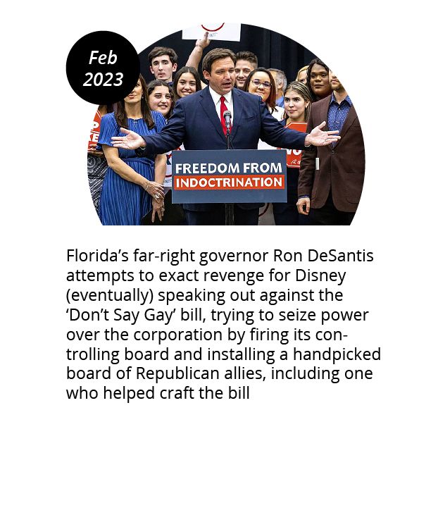 DeSantis speaking at a political rally